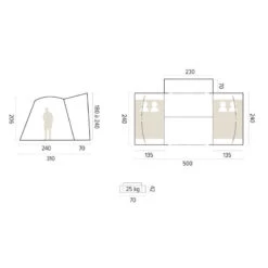 Auvent De Camping-car Gonflable NORTH TWIN -Outdoor Soldes auvent camping car gonflable north twin 4