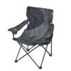 Fauteuil Camping ACIER Gris Noir -Outdoor Soldes fauteuil acier gris noir