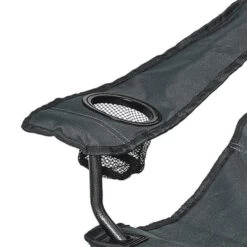 Fauteuil Camping ACIER Gris Noir -Outdoor Soldes fauteuil acier gris noir 2