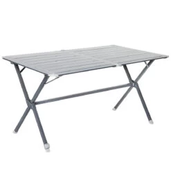Table Camping à Clayettes Aluminium 140 Cm